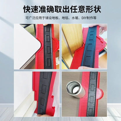 Imperial Radian Ruler, Profiling Gauge, Irregular Bend Measuring Instrument, Contour Ruler, Type Taking Device