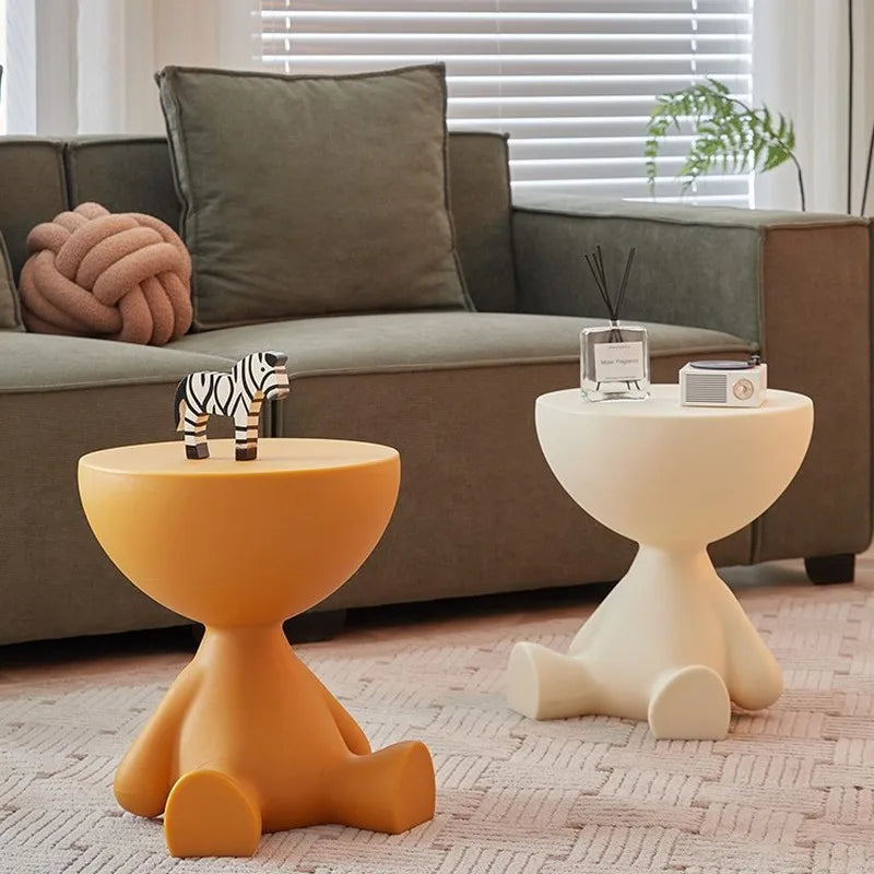 small coffee table home use in living room,-style sofa side table, movable bedroom nightstand, small roun