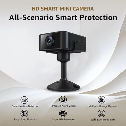 2.4G&5G Indoor Security Mini Camera HD 4H Battery Life Motion Detection  SD Cloud Storage Night Vision App Control Baby Cam