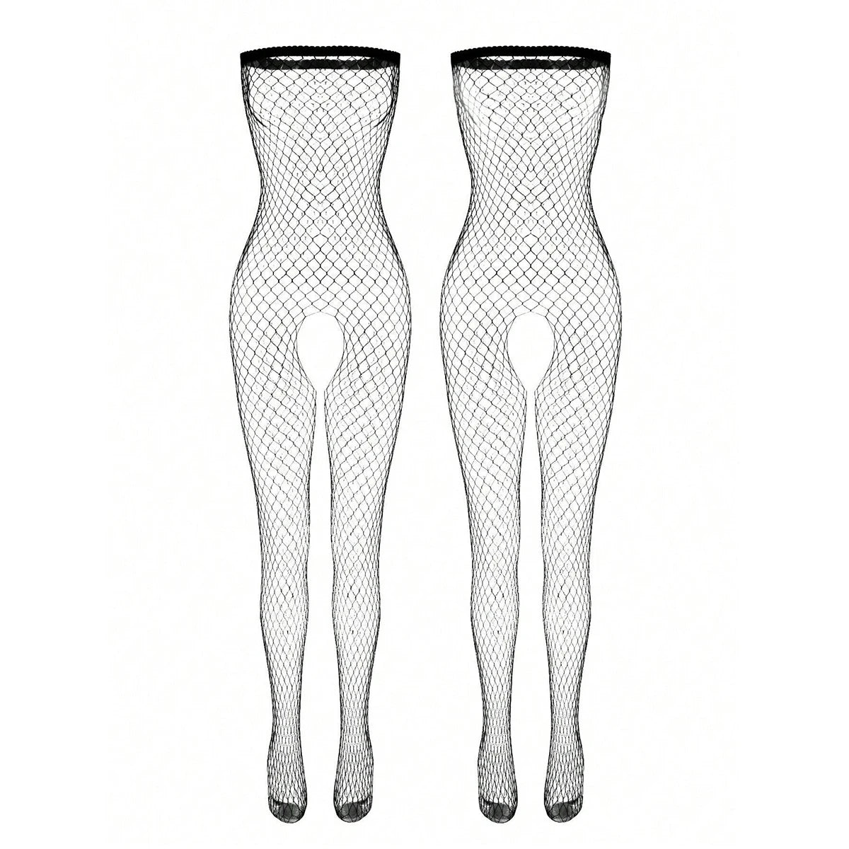 Crotchless Teddy Bodysuits Sexy Lingerie Women Fishnet Hollow Open Bra Underwear Erotic Apparel Black Bodysuit & Body Stockings