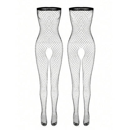 Crotchless Teddy Bodysuits Sexy Lingerie Women Fishnet Hollow Open Bra Underwear Erotic Apparel Black Bodysuit & Body Stockings