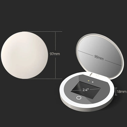 TJMIR UV Smart Sunscreen Makeup Mirror Sunscreen Detection Mirror UV Mirror Sunscreen Testing Portable LED Light Makeup Mirror