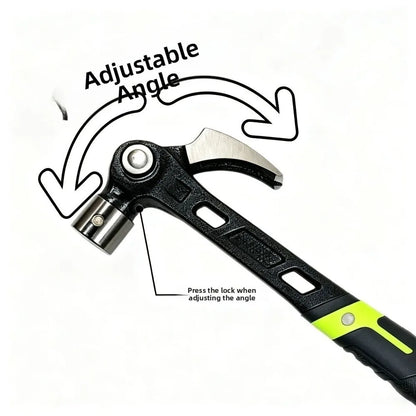 Magnetic Nail Grip Adjustable Claw Hammer 4-Position Nail Puller 3-Angle Design Multipurpose Hammer Stand Included