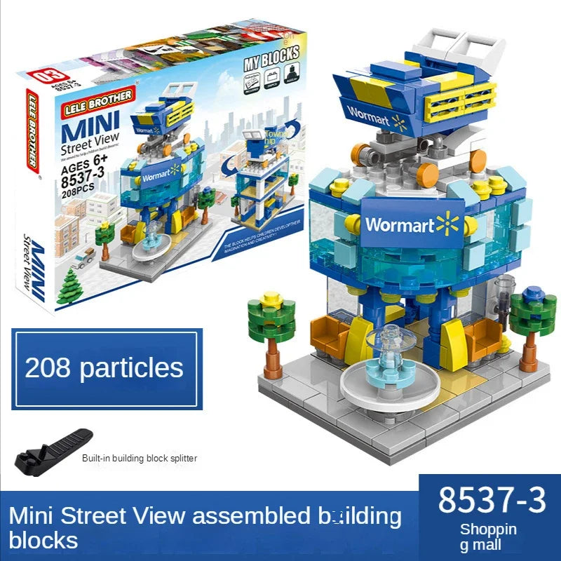 Mini House Building Blocks City Store Street View Snack Street Figures Children's Toys Boys and Girls Gifts Compatible With Lego