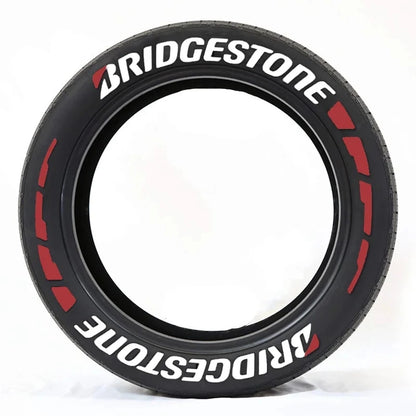 Rubber Tire Letter Stickers 3D Waterproof Wheels Permanent Car Sticker With Glue DIY Stylish Tire Decal For Auto and Motorcycle