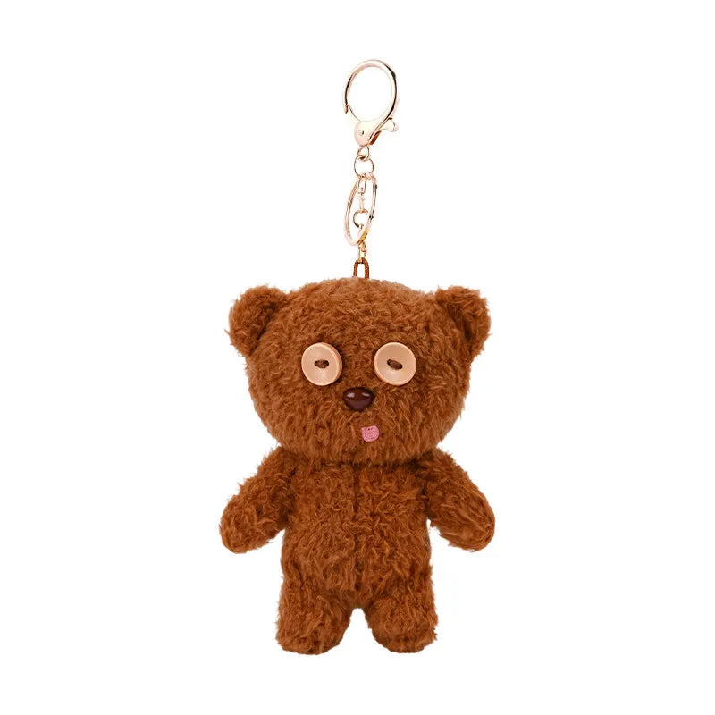 Minions & TIM Bear Classic Plush Keychain, Cute Cartoon Keyring for Bag Backpack, Soft Stuffed Doll Charm