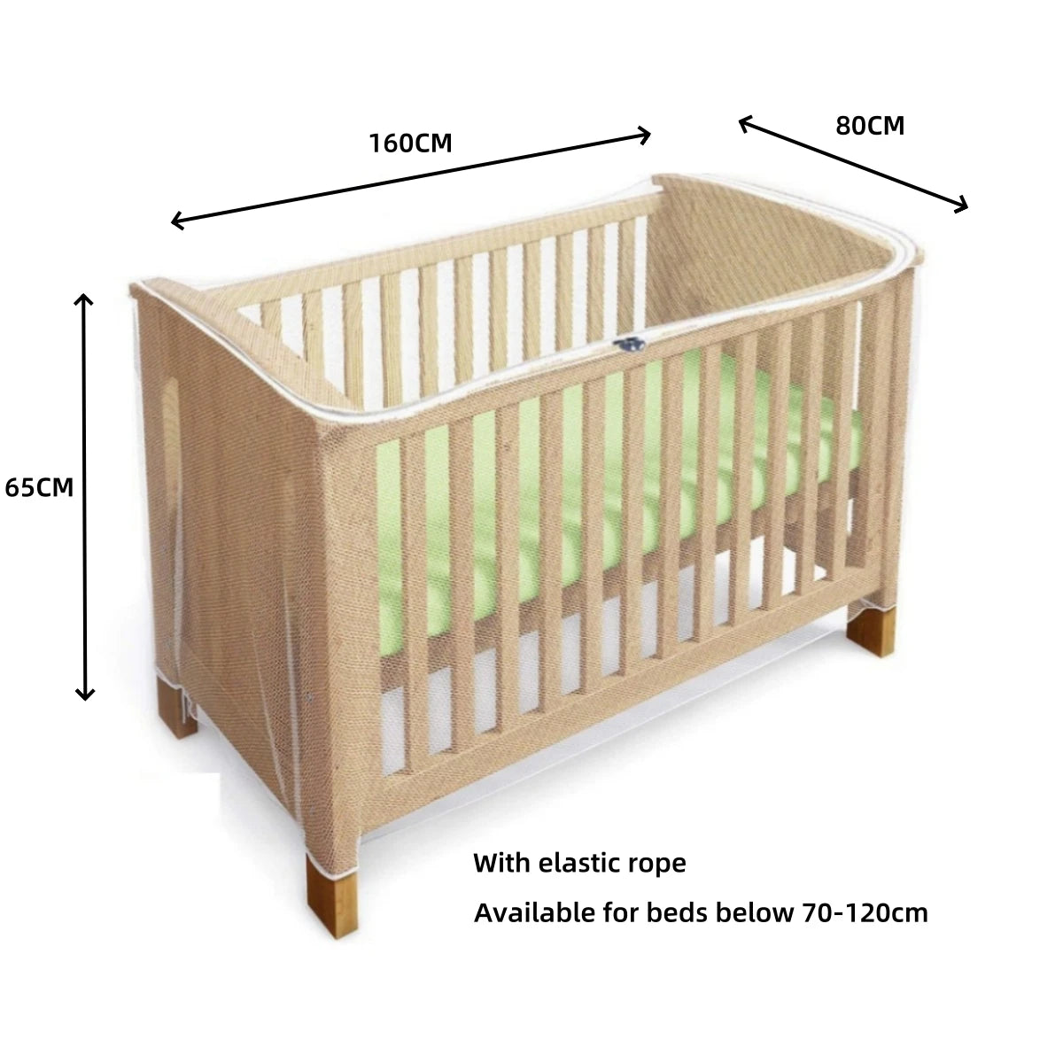 Mosquito Net Baby Bed Anti-Mosquito Large Mosquito Net Cover For Baby Crib Insect Net Encrypted Mesh Living Room With Zipper.