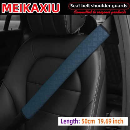 Car PU leather XX pattern shoulder guard cover for seat belt decoration 50 cm (19.69 inches) automotive interior accessories