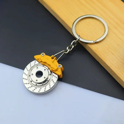 Metal Mini Car Auto Creative Wheel Keychain Parts Auto Enthusiast  Accessories KeyKeyring Ring Chain for Men Woman Lover Gift