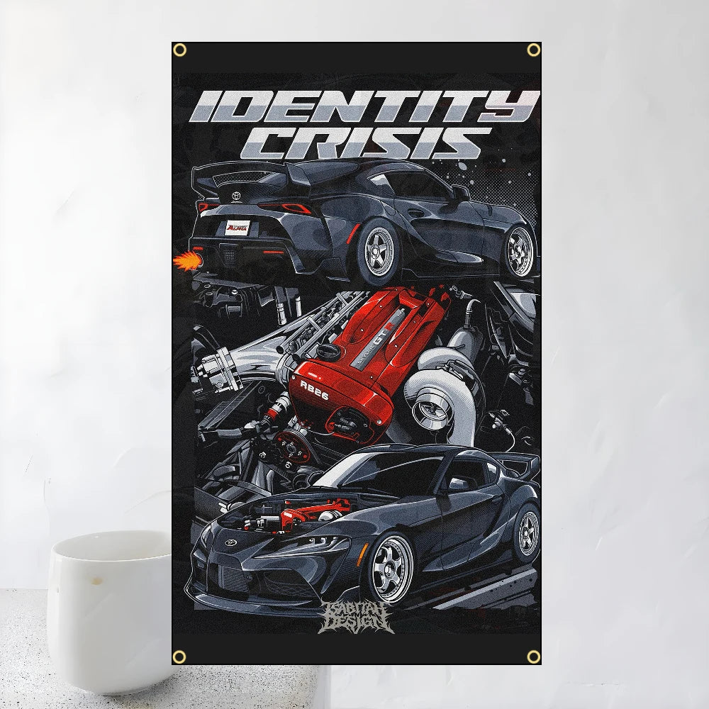 60x90cm 90x150cm Racing JDM Car Art Flag Polyester Printed Banner For Home Decoration