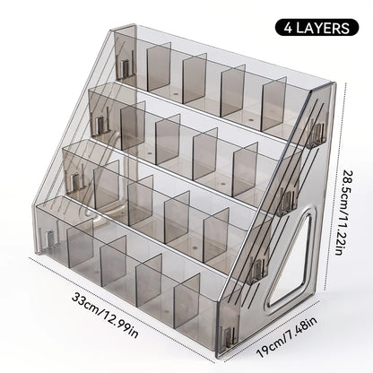 Clear Acrylic Nail Polish Display Stand Multi-layer Plastic Storage Rack UV Gel Shelf Quick Install Cosmetic Manicure Storage