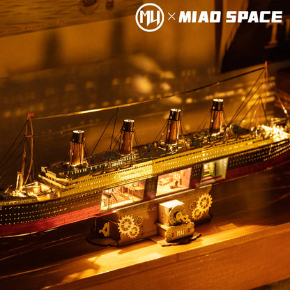 MU Titan Cruise Ship Model 3D Metal Jigsaw Puzzle, DIY Puzzle Toy, desktop Office Decoration, Stress-Relieving Gift for Girlfrie