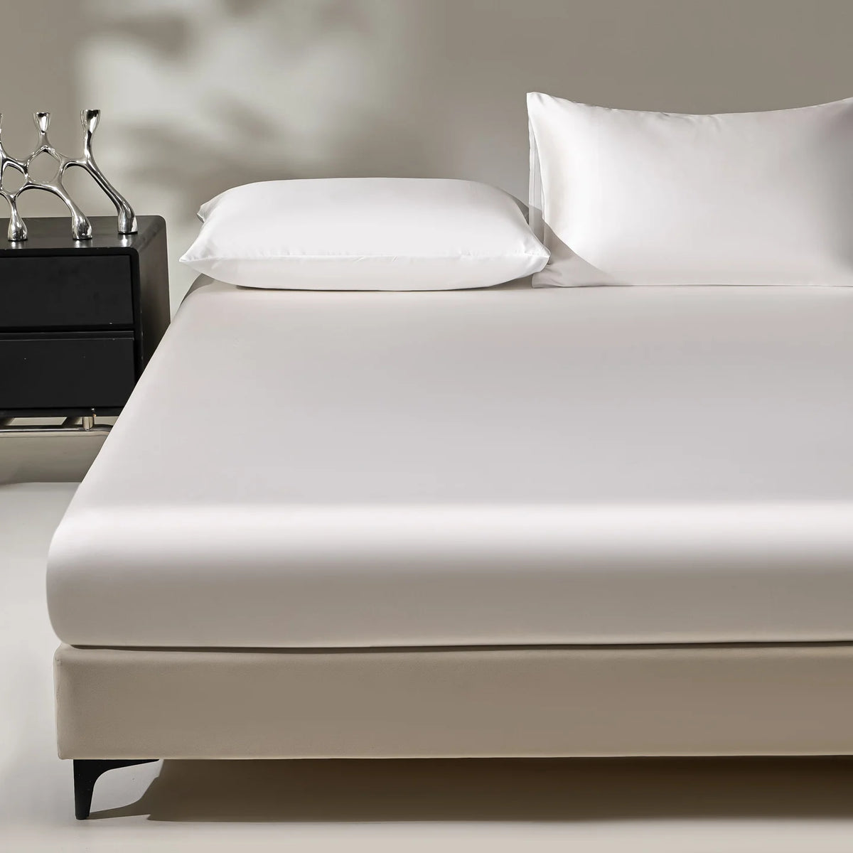 1PC Mulberry Silk Fitted Sheet Natural Silk Bed Sheet Queen King Size Bed Cover Customized Size Luxury High-End Silk Bedding