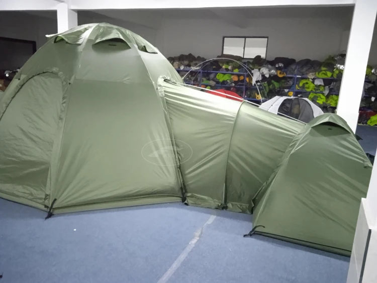 Large Family Modula Tent with One Hall and Four Separate 1-2 Person Tents for 4-8 Team Connection Tent for Outdoor Activity