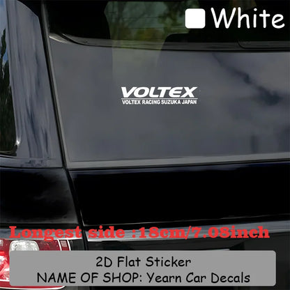 Clear Background Voltex Suzuka Racing Waterproof Decal Black White Auto Vehicle Window Decor Sticker 1PC