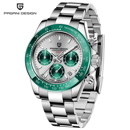 PAGANI DESIGN Luxury Chronograph Stop Watch for Men Sapphire MIYOTA VK63 Sport Waterproof Quartz Men's Wristwatches Reloj Hombre