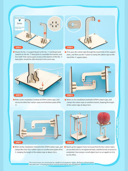 STEM Toys Science Tecnología DIY Anti Gravity Tensegrity Structure Floating Table Model Toy Physical Teaching Aid Kid Child Gift