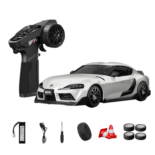 D24 1:24 RC Drift Car 4WD Proportional High Speed Racing Vehicle with ESP Gyro Underglow LED Dual Tires Remote Control Sport Car