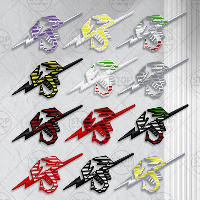 Car Sticker Lightning Scorpion Logo 3D Decal Grille Body Side Badge Rear Trunk Emblem For 500 595 Abarth Punto 695 124 Spider