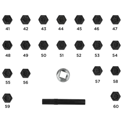 22Pc Wheel Locking Nut Key Socket Sets For BMW 1 3 5 6 & 7 Series 1/2" Drive Anti-Theft Lug Removal Tool 041-060