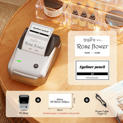 NIIMBOT B21/B1 Portable Thermal Printer 1500mAh Wireless Sticker Printer With Self-adhesive Labels For Barcode Clothing Jewelry
