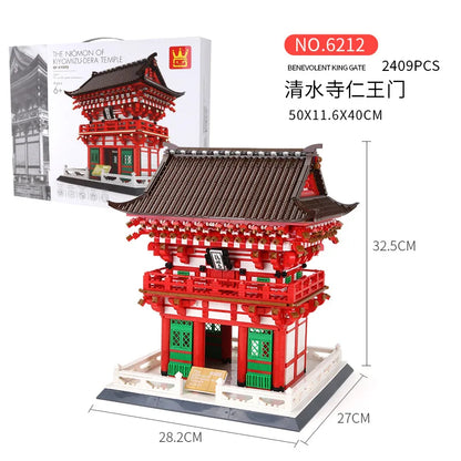 WANGE City Architecture Sydney Opera Santorini Building Blocks Chamartin Stadium Mosque Assembled Model Collection Toys For Gift