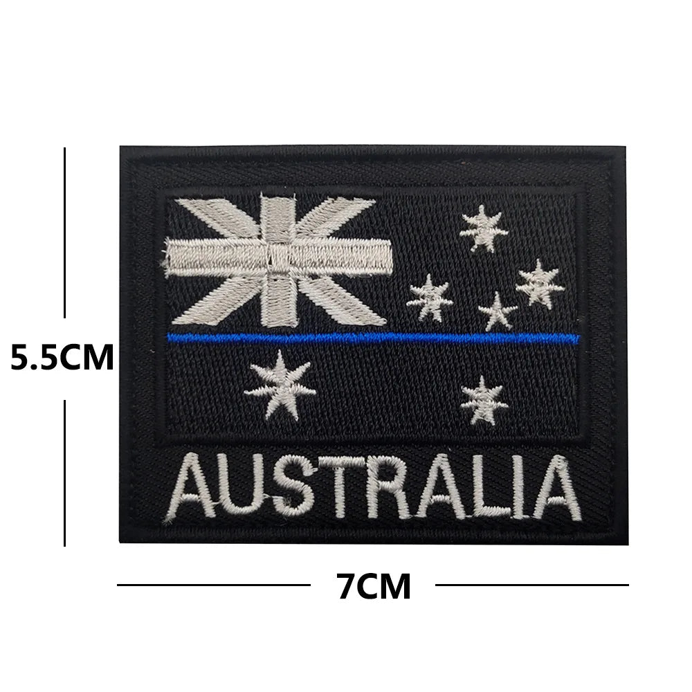 Australia Flg Australia Flag PVC Embroidery Armband Velcro Morale Badge Backpack Patch Stick on clothes backpacks