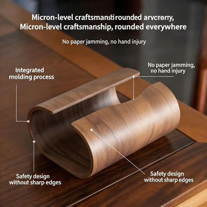 Natural Wood Tissue Box Organizer Napkin Holder Handcrafted Wooden Finish Rustic Fits Standard Tissue Package Farmhouse Decor