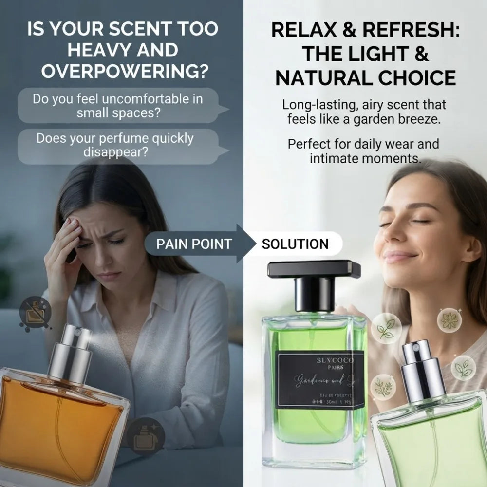 50ML Gardenia and Green Tea Perfume Long-lasting Floral Fruity Fragrance Fresh Light Date Gift Unique Aromatic Scent for Women
