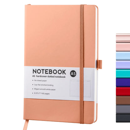 Hardcover A5/A6 Notebook with Elastic Band | PU Leather Journal Notebook for Office, School & Daily Note Taking