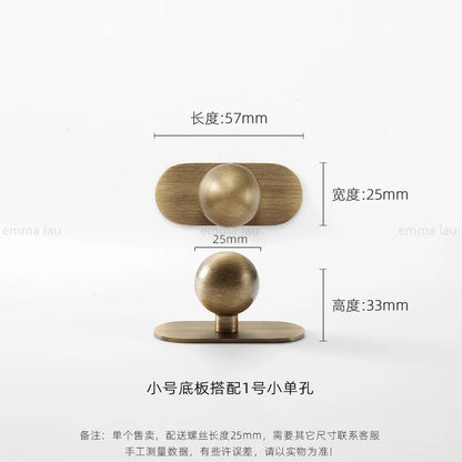 Light Luxury Brass Furniture Handles Retro Long Strip Cabinet Handles Round Door Drawer Knobs Kitchen Wardrobe Cupboard Pulls