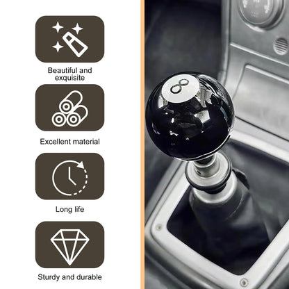 Universal Black 8 Ball Manual Gear Shift Knob Acrylic Billiards Shifter Lever Head with 3 Adapters for Car Auto Styling Acc