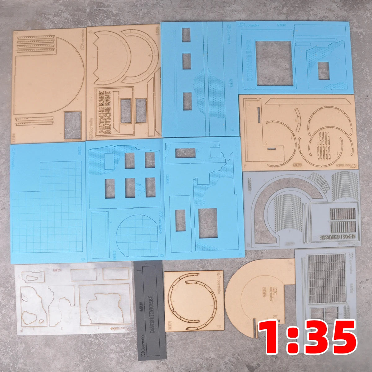 Assembly Architectural Miniature Building Architecture Ruined German Bank Urban Ruins House Diorama Scale Model Kit 1/35