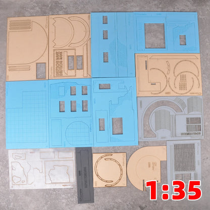 Assembly Architectural Miniature Building Architecture Ruined German Bank Urban Ruins House Diorama Scale Model Kit 1/35