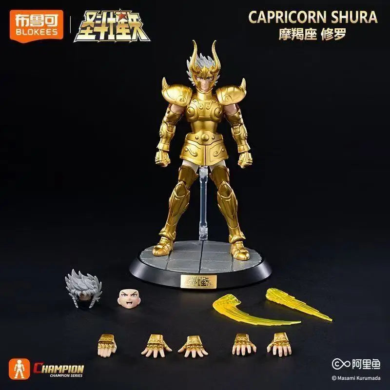 Original BLOKEES Saint Seiya Second Bullet Gemini Dragon Capricorn Sagittarius Action Figure Anime Toys Christmas Gift in Stock