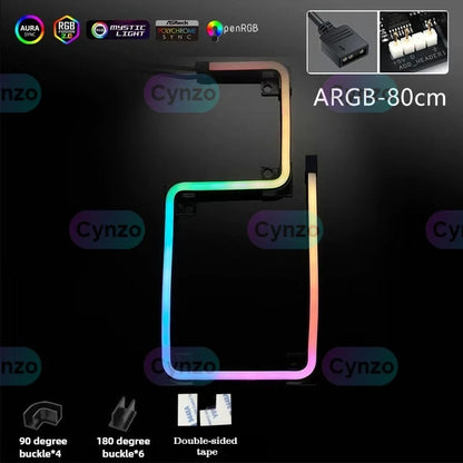 ARGB Motherboard PC Case Decoration 5V LED Strip - RGB Phantom Sync with Screen, AURA Sync Compatible 3Pin LED Strip