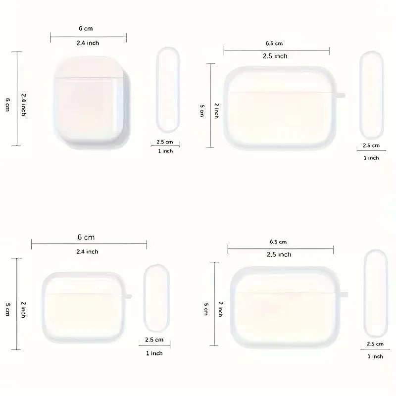 Personalized Customizable Name AirPods Case DIY UV Print Name Protective Cover For AirPods Pro 1/2/3/4/5 Pro/Pro2/Pro3 Anti-Lost