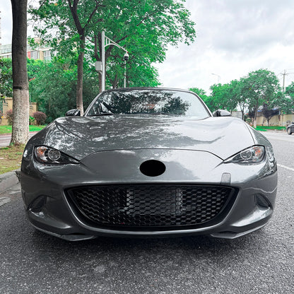 For Mazda MX-5 Miata ND 2016-2026 Glossy Black Front Grille Upper Bumper Hood Mesh Grid Air Intake Body Protector Racing Grill