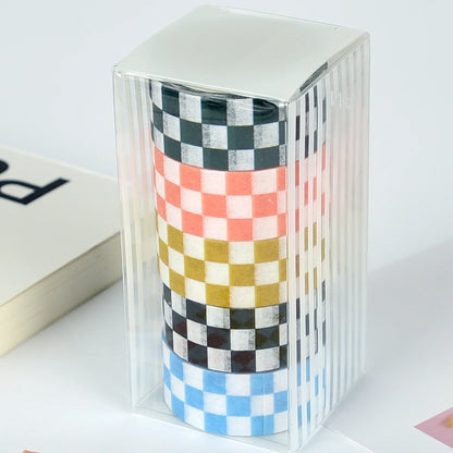 Black and White Grid Tape Creative Grid Lines Color Basic DIY Bookkeeping Decorative Material Stickers Washi Tape Kawaii 3M