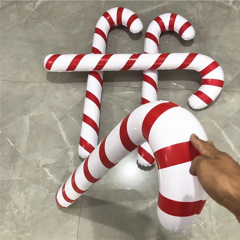 Giant Banana Decoration Inflatable Christmas Canes Lollipop Balloon for Home Party Ornaments Bar Atmosphere Props