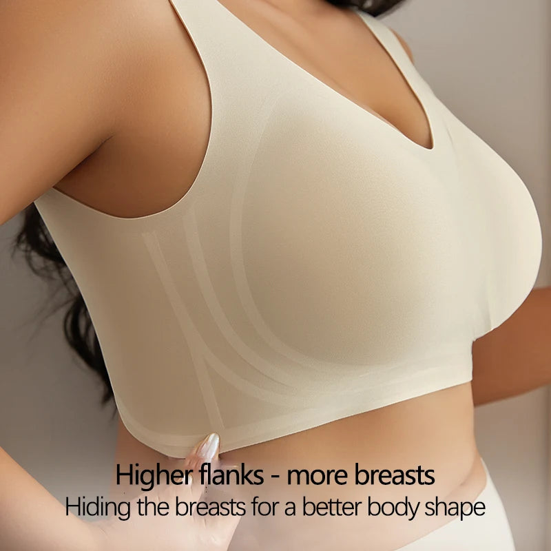 Multi-Color Solid Pattern Jelly Latex Girls' Bra Plus Size Adjustable Removable Steel Ring Everyday Spandex Marks Made