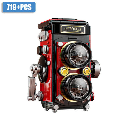 City Series MOC Classic Pendulum Clock Retro Camera Building Blocks DIY Assemble Vintage Camera Bricks Toys For Children Gifts