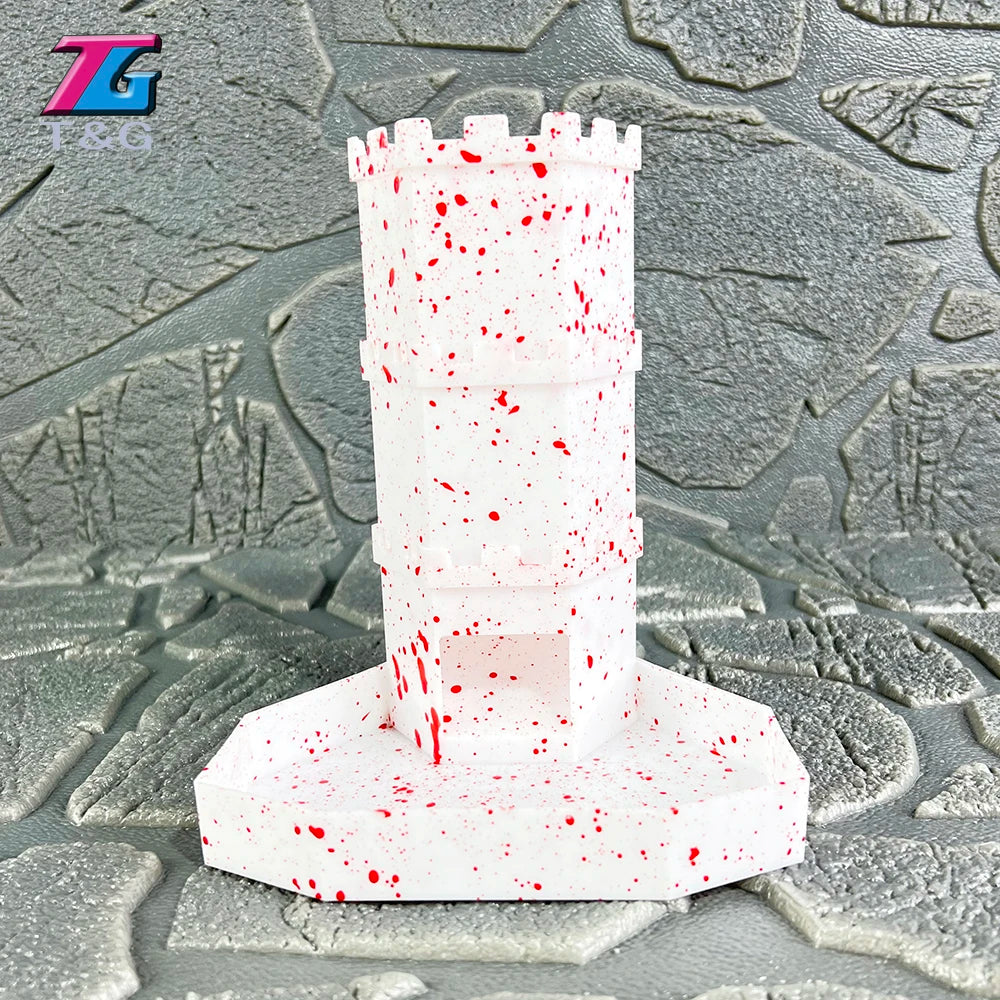 Bricks Castle Dice Tower  Dice Rolling Tray Tower - Perfect for D&D Game RPG and Tabletop Gaming Best Gift