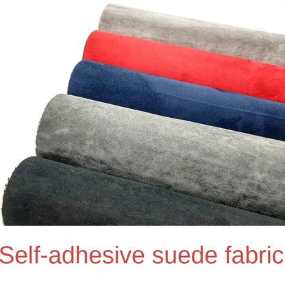 Self-adhesive Suede Fabric Thickened Elastic By Half A Meter for Car Decoration Gift Box Package Diy Sewing Cloth Wearable Black