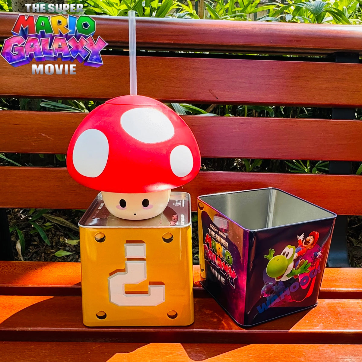 Super Mario Galaxy Movie Mushroom Cup Question Mark Popcorn Bucket Exclusive Cinema Collectible Gifts