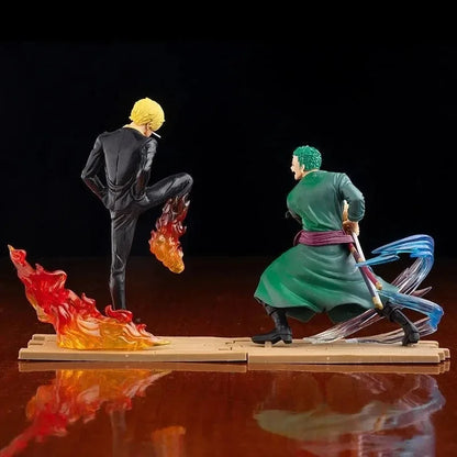 15cm Anime One Piece Figure Luffy Sanji Zoro Battle Warrior Figurine Model PVC Collection Desktop Action Figure Toy Kid Gifts