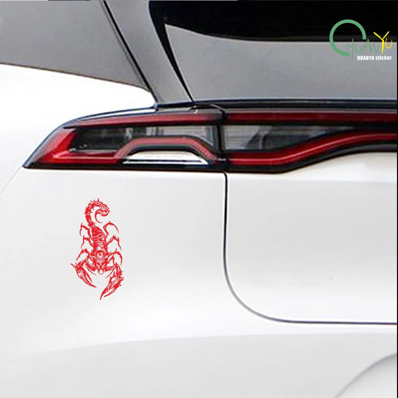 Dark style day eye scorpion car sticker, car and motorcycle scratch proof, waterproof, reflective decoration decal