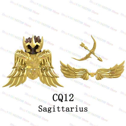 Saint Seiya Japanese Anime Cartoon Bricks Dolls Aiolia Aiolos Model Toys Building Blocks Figures Assembly Toys Gifts CQ11-22