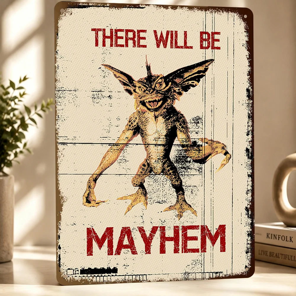 Gremlins Aluminum Posters Customized Metal Tin Sign Vintage Premium Dramatic Screen Scene Wall Art For Film Fans And Theaters