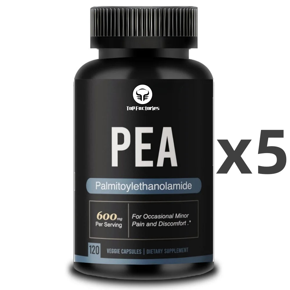 Top Factories 600mg Palm Oil Ethanolamide 99% Containing Lutein and Quercetin, High Absorption, Pea Supplement 120 Capsules